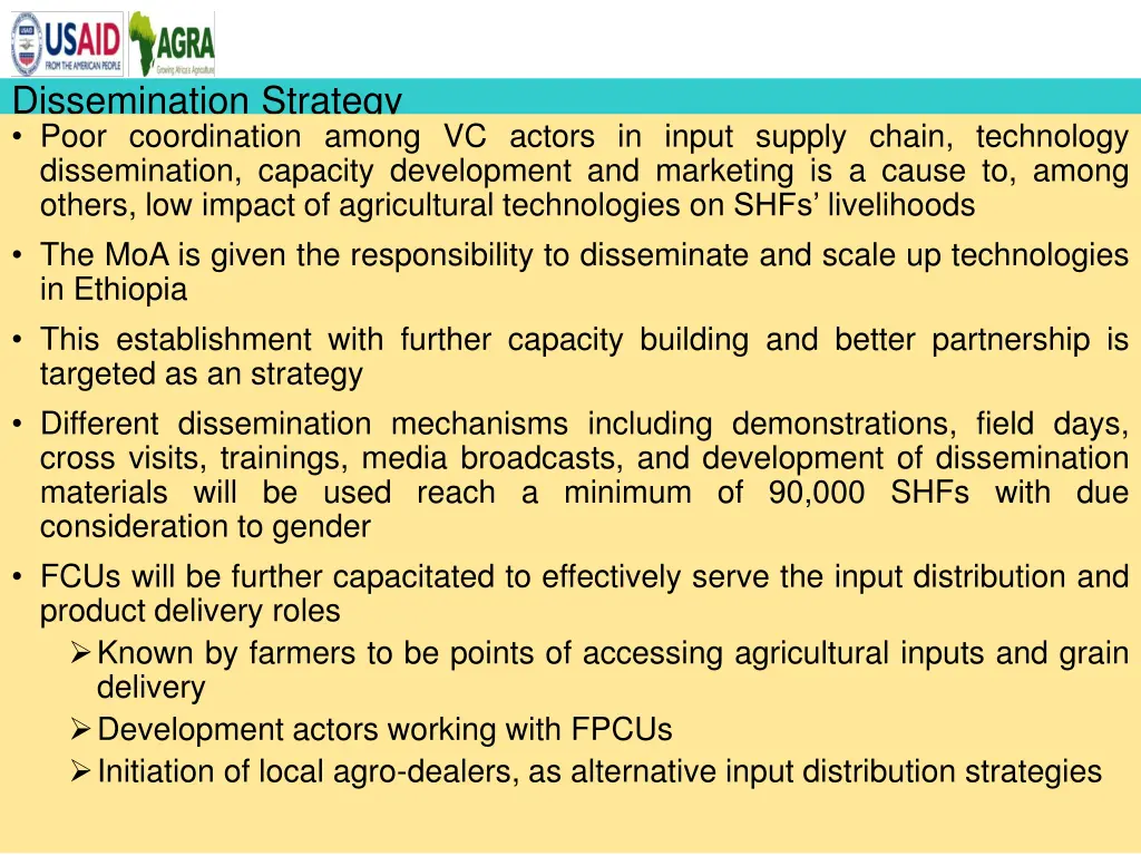 dissemination strategy poor coordination among