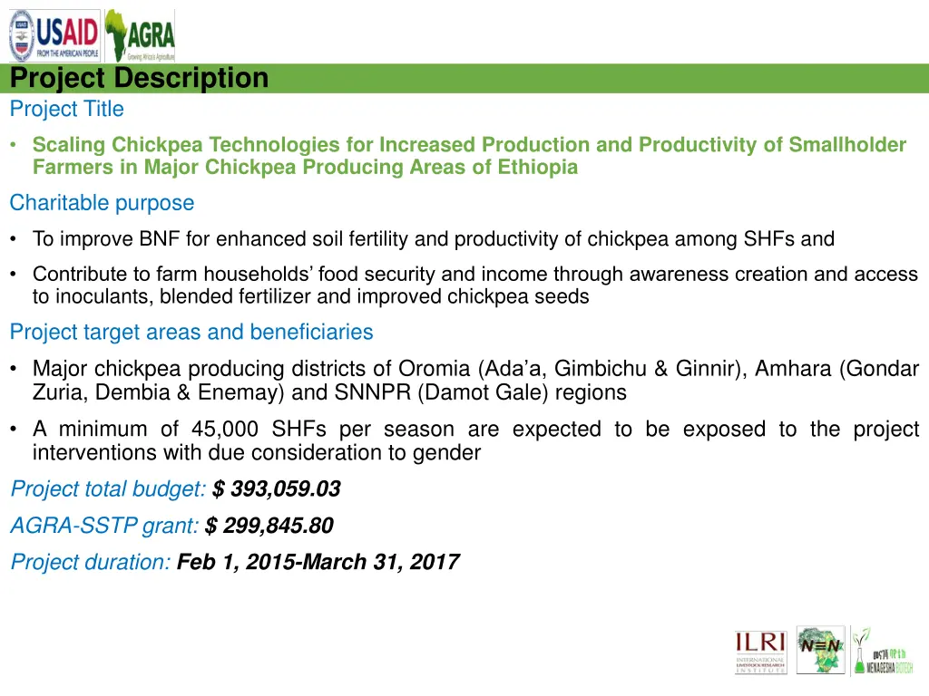 project description project title