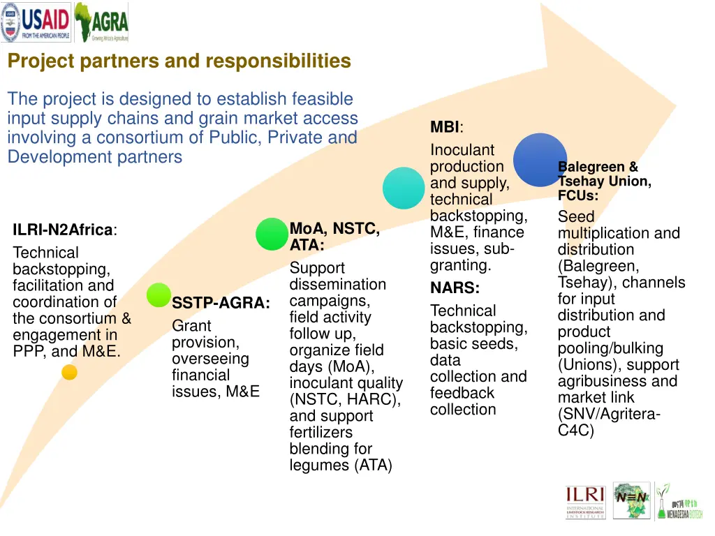 project partners and responsibilities