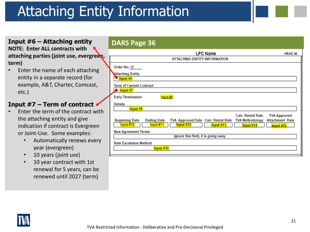 attaching entity information