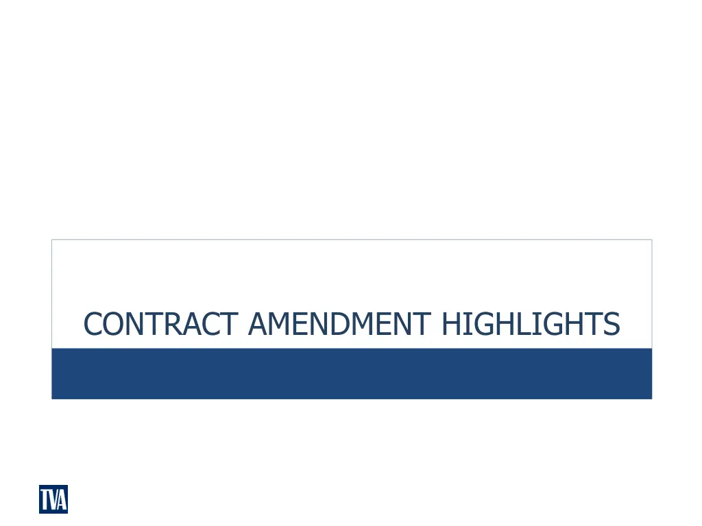 contract amendment highlights
