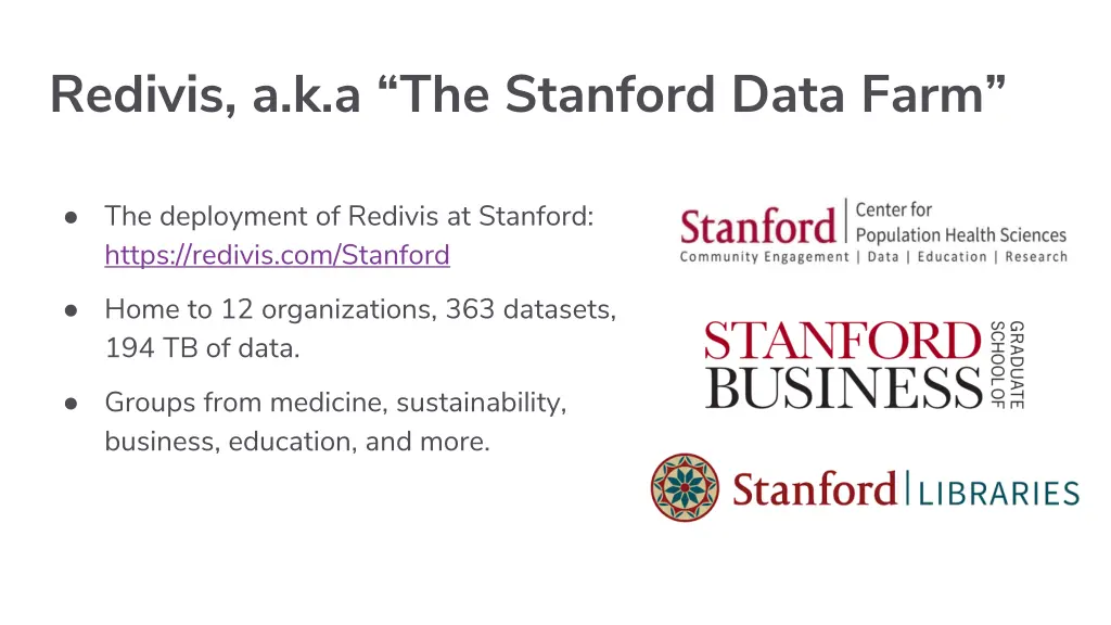 redivis a k a the stanford data farm
