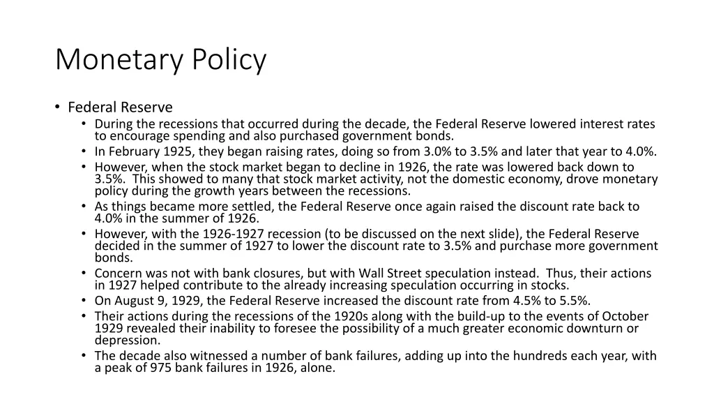 monetary policy