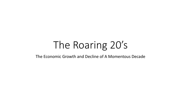 the roaring 20 s