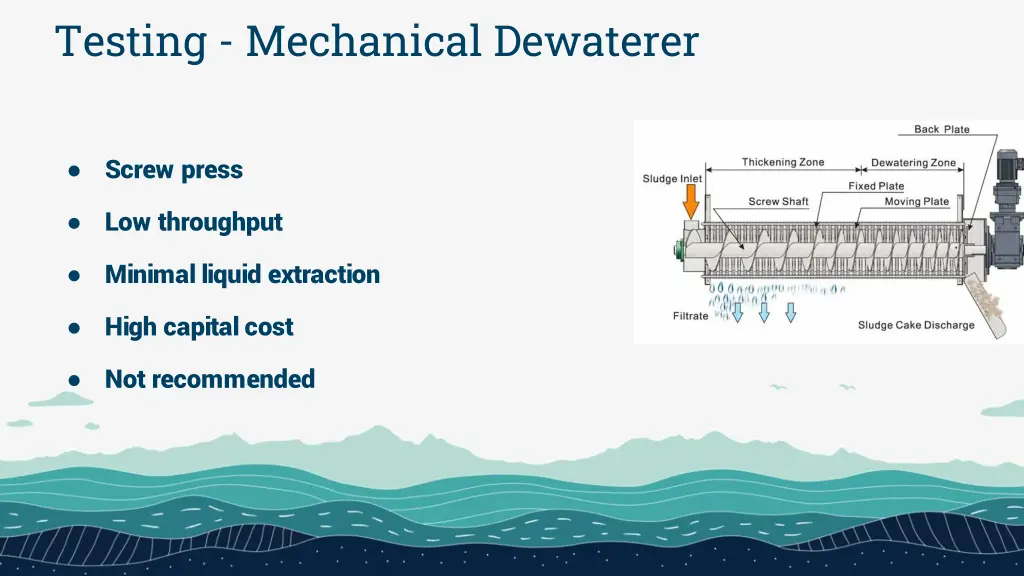 testing mechanical dewaterer