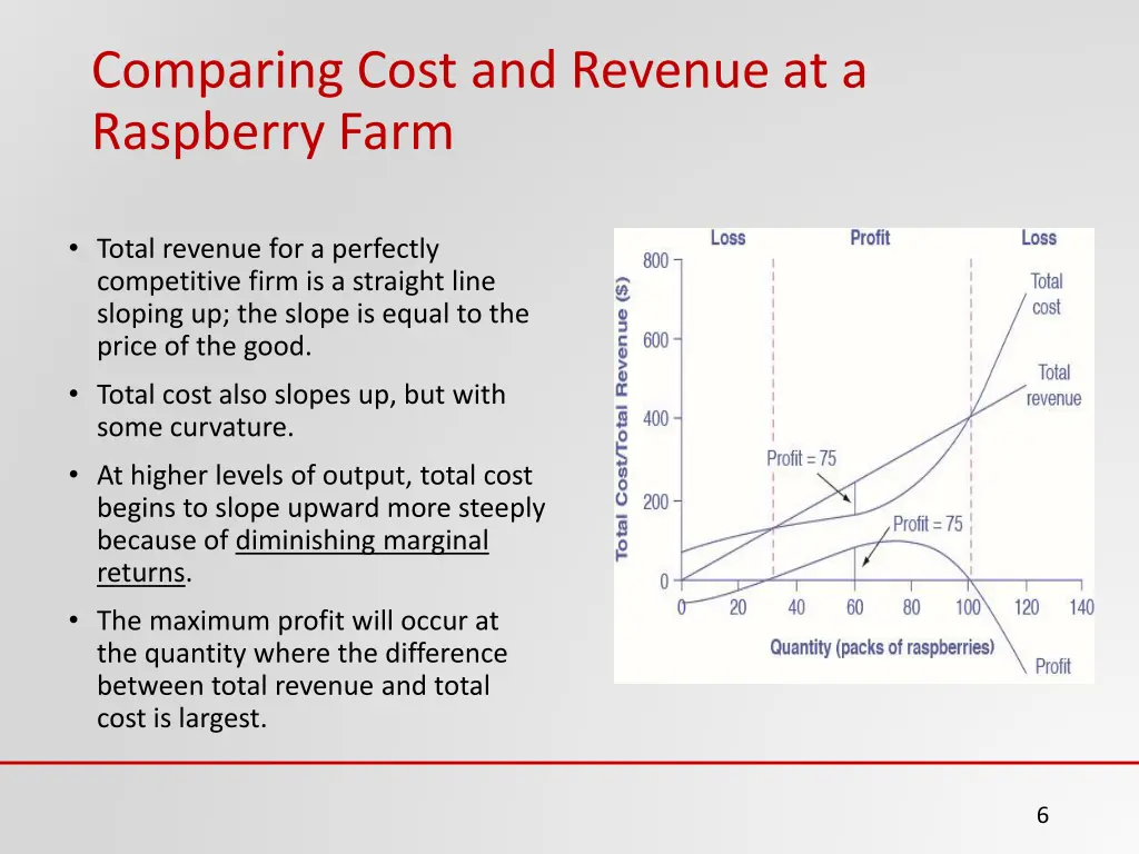 comparing cost and revenue at a raspberry farm