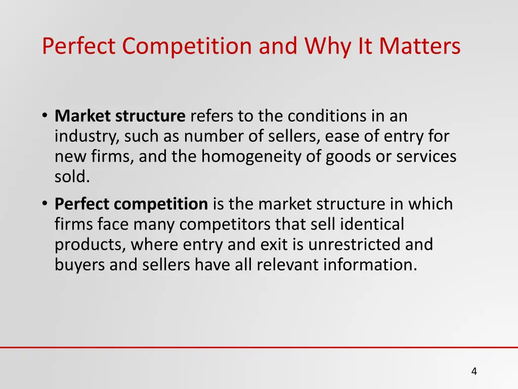 perfect competition and why it matters