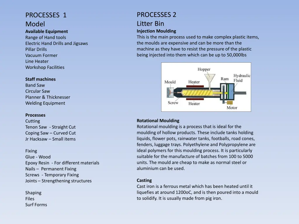 processes 2 litter bin injection moulding this