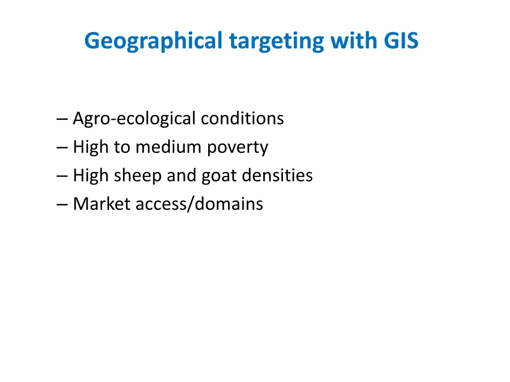 geographical targeting with gis