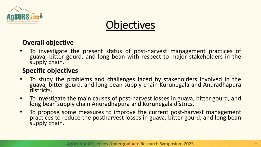 objectives objectives