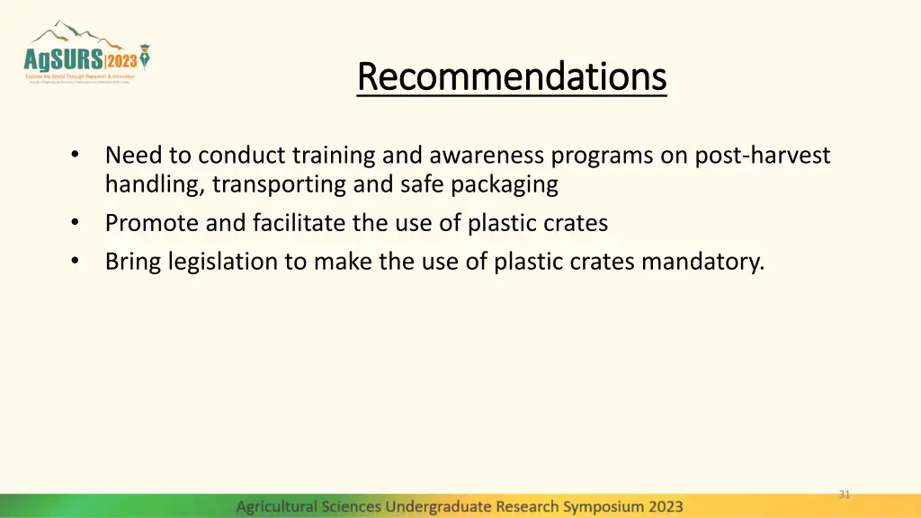 recommendations recommendations