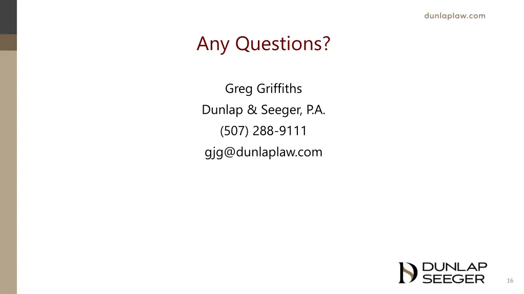 any questions
