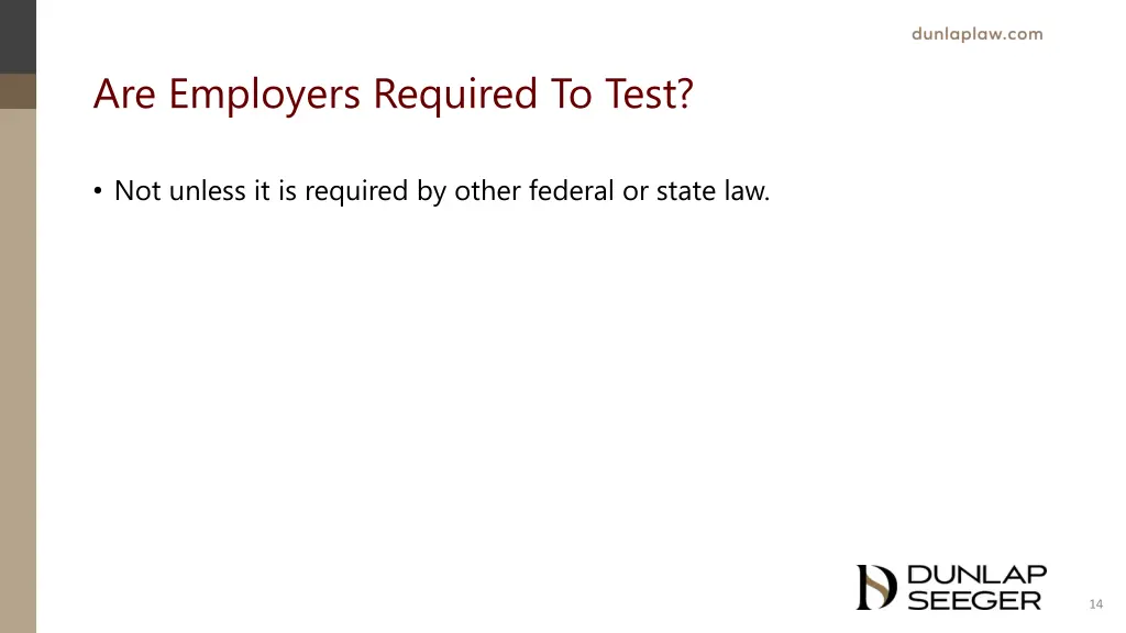 are employers required to test