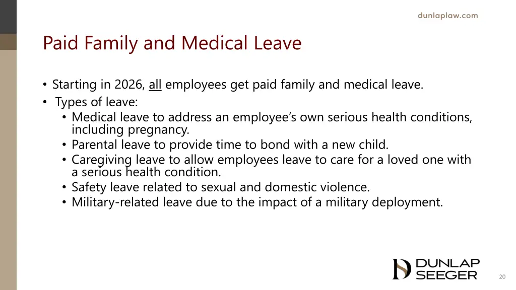 paid family and medical leave