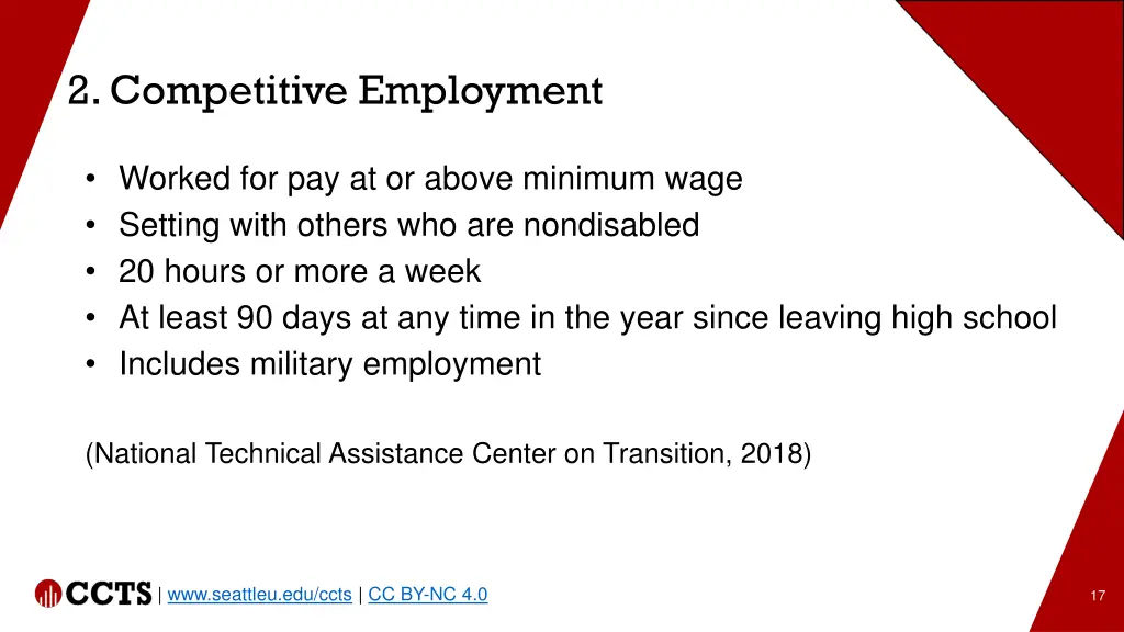2 competitive employment