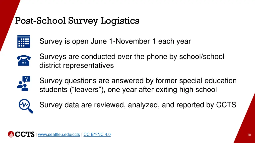 post school survey logistics