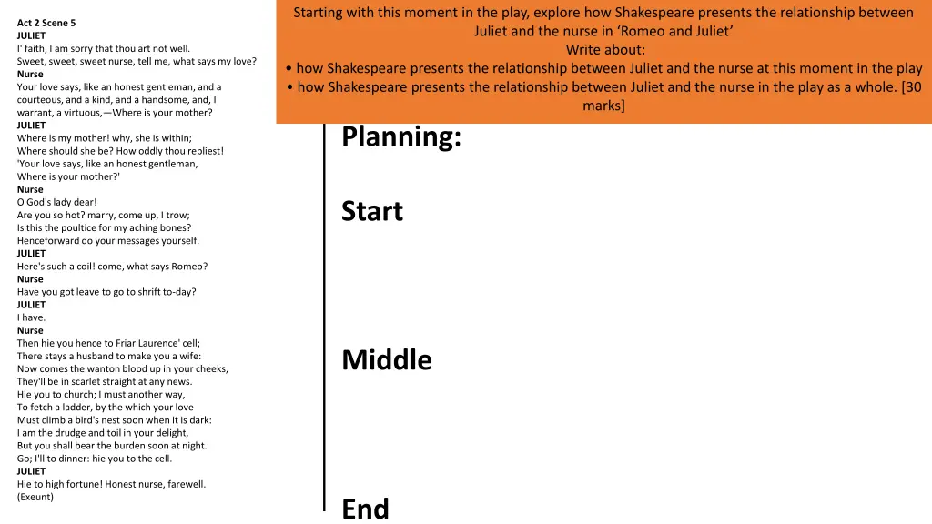 starting with this moment in the play explore 10