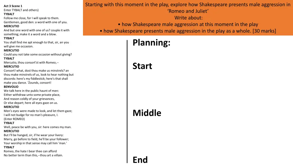 starting with this moment in the play explore 12