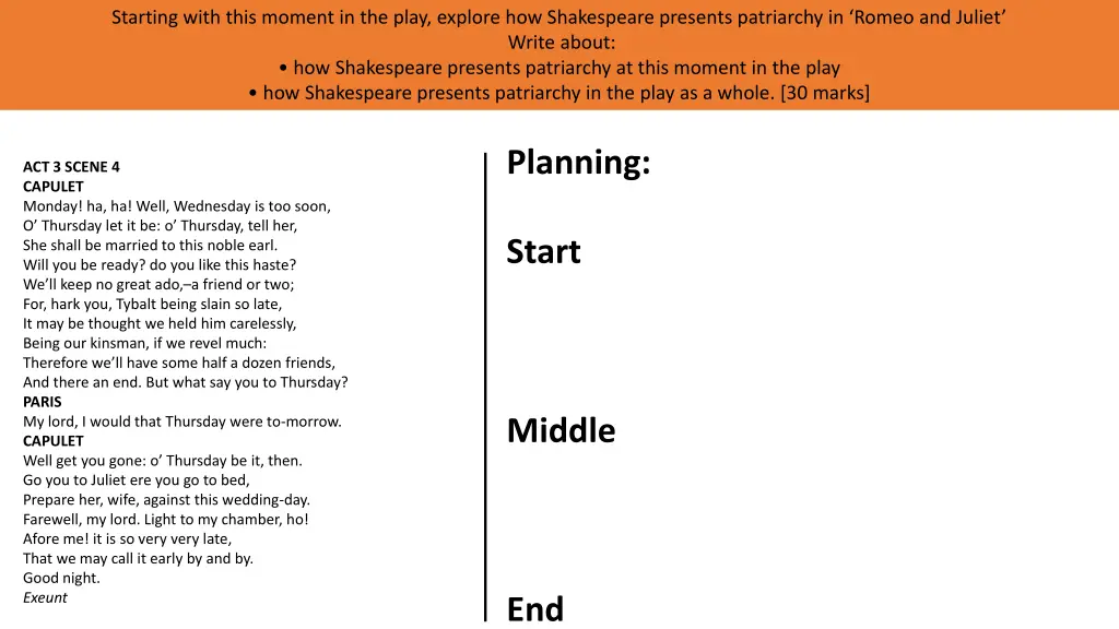 starting with this moment in the play explore 15