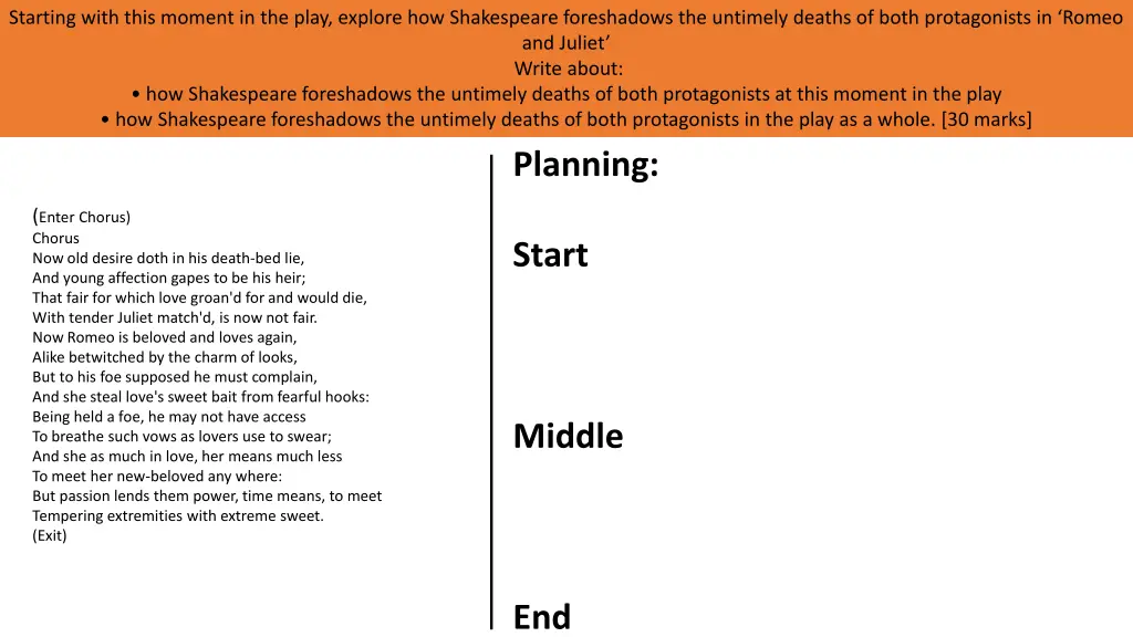 starting with this moment in the play explore 5