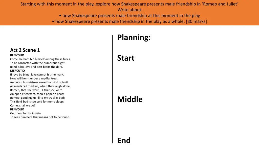 starting with this moment in the play explore 6