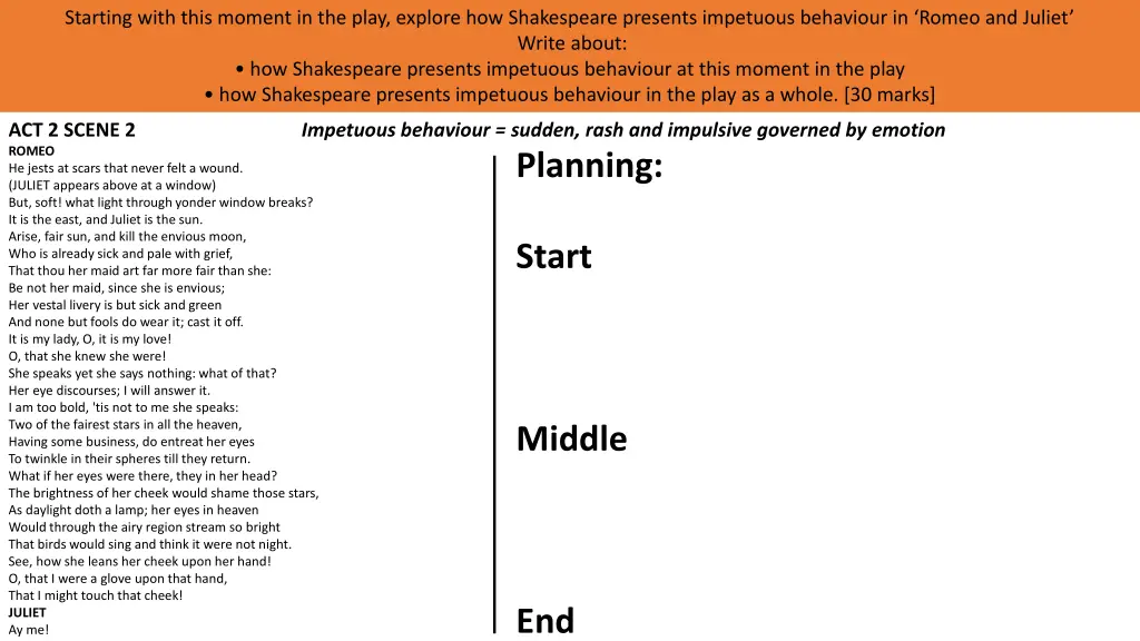 starting with this moment in the play explore 7