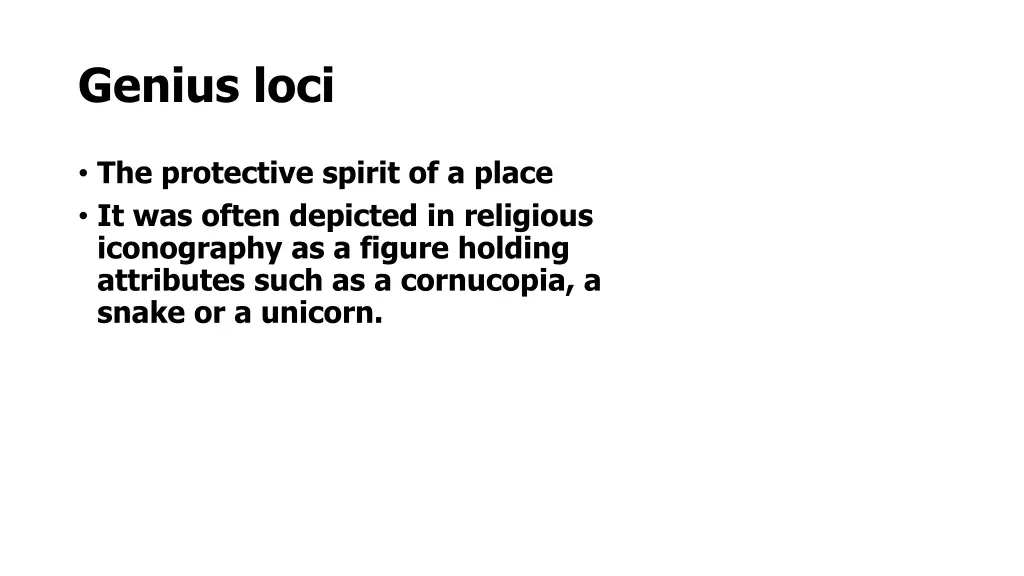 genius loci
