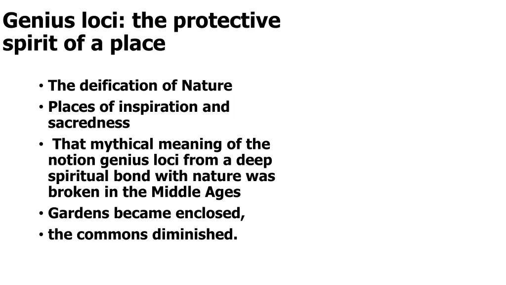 genius loci the protective spirit of a place