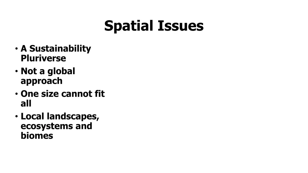 spatial issues