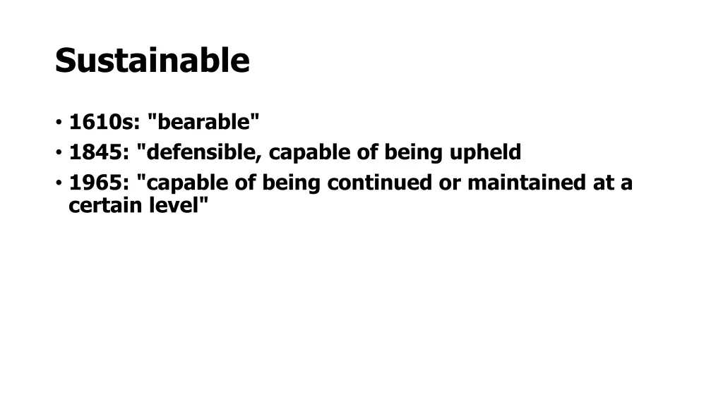 sustainable