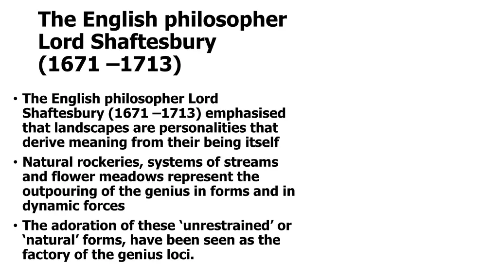 the english philosopher lord shaftesbury 1671 1713