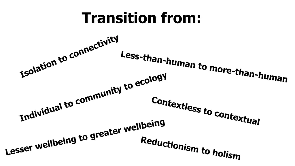 transition from