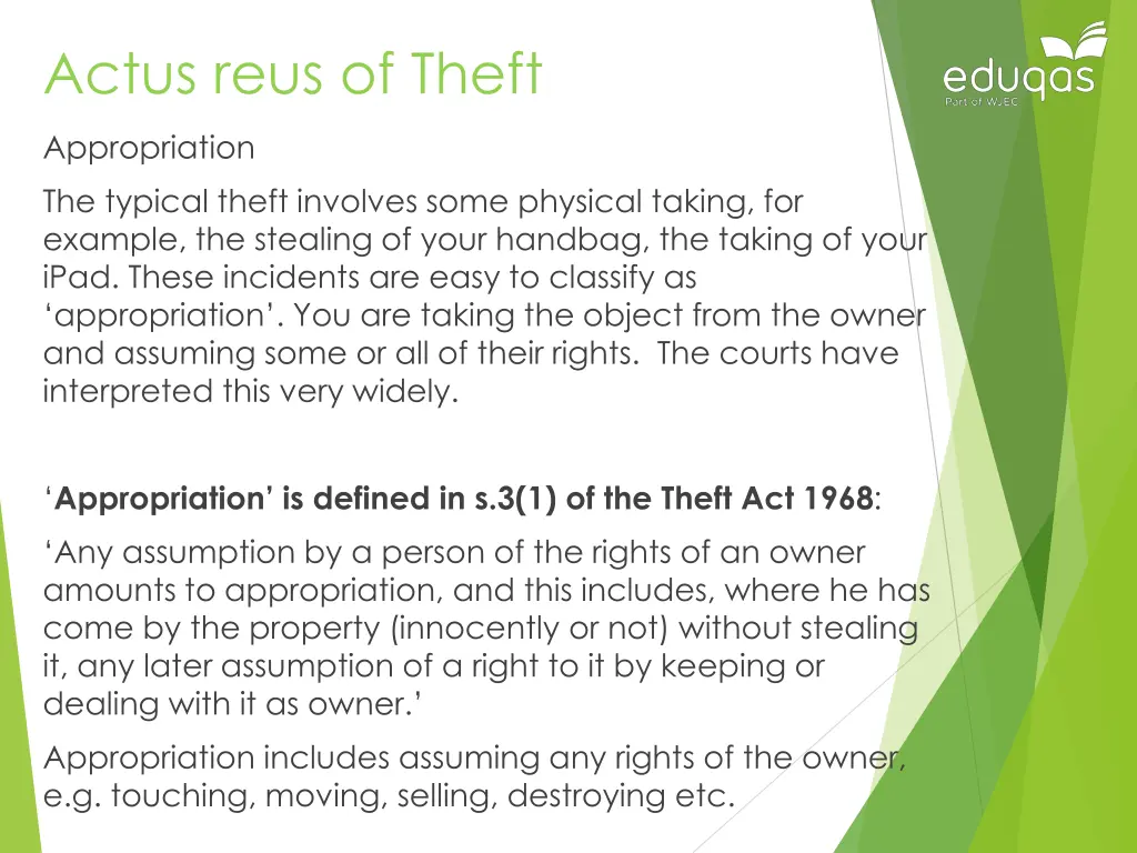 actus reus of theft