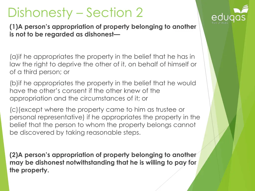 dishonesty section 2 1 a person s appropriation