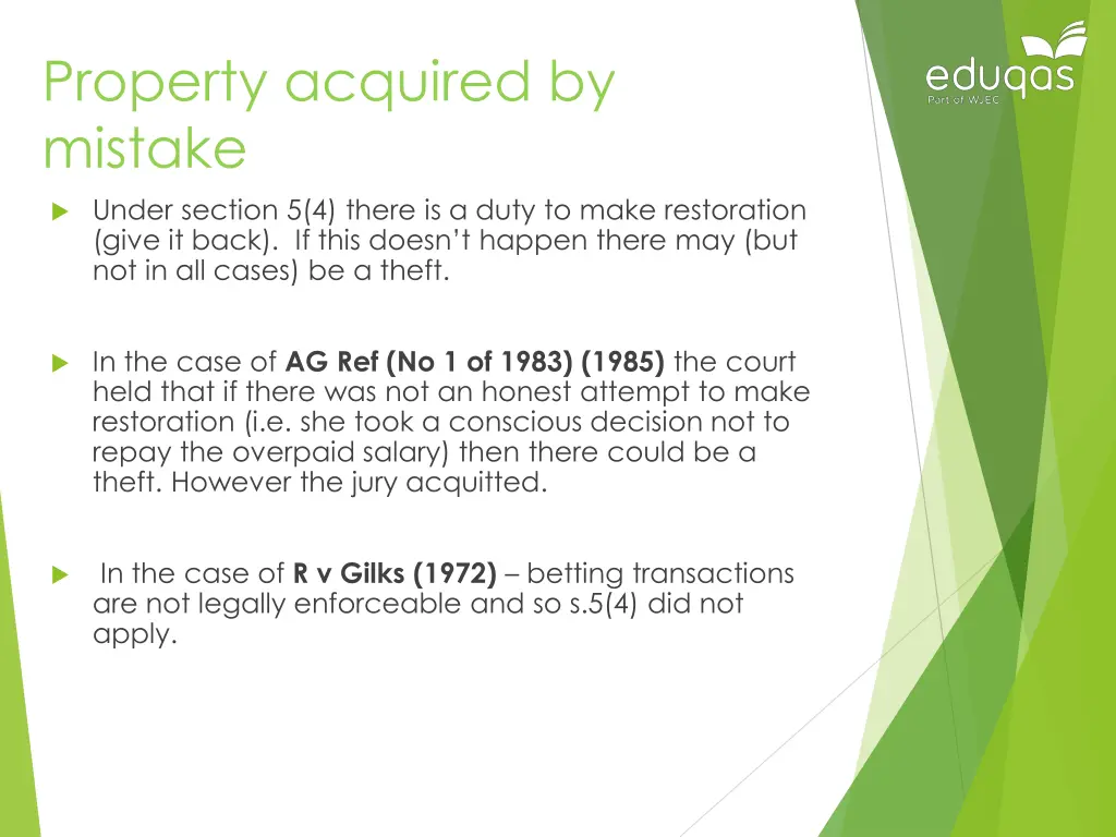 property acquired by mistake