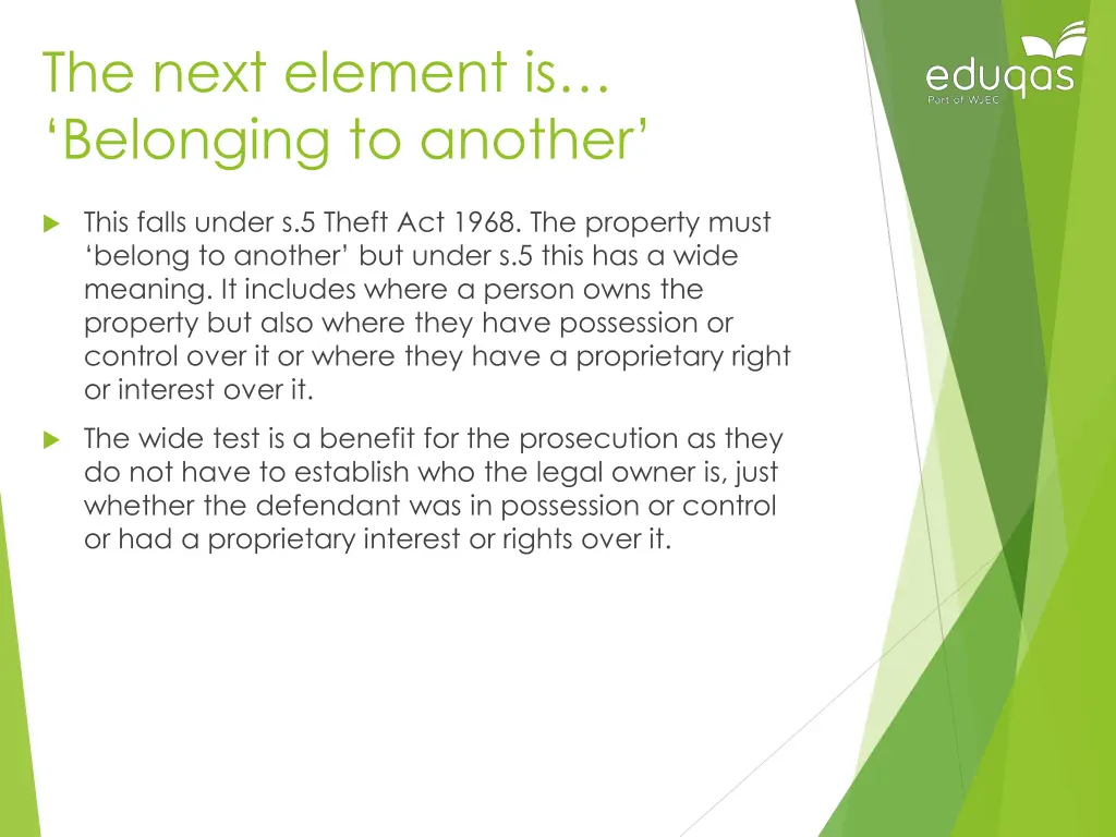 the next element is belonging to another