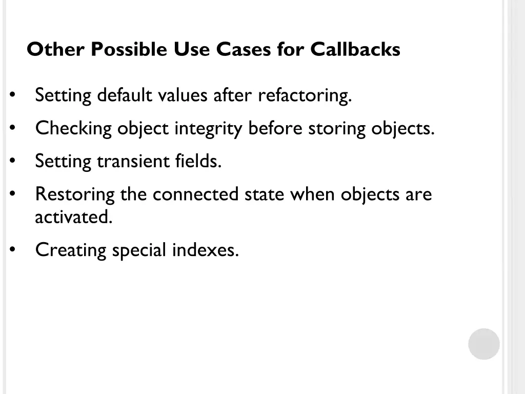 other possible use cases for callbacks