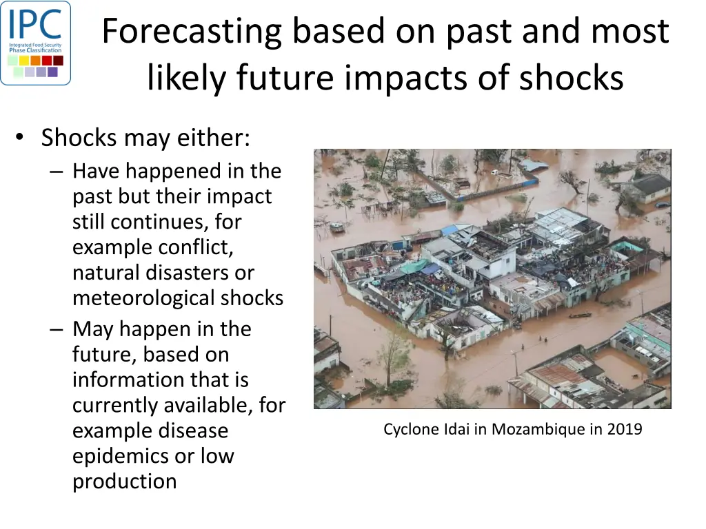 forecasting based on past and most likely future