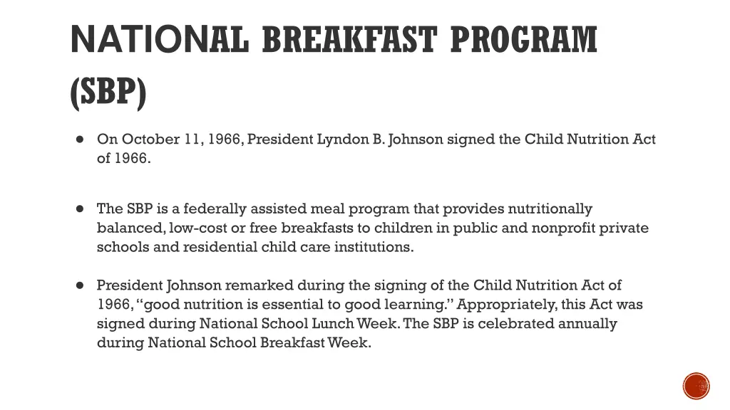 nation al breakfast program sbp