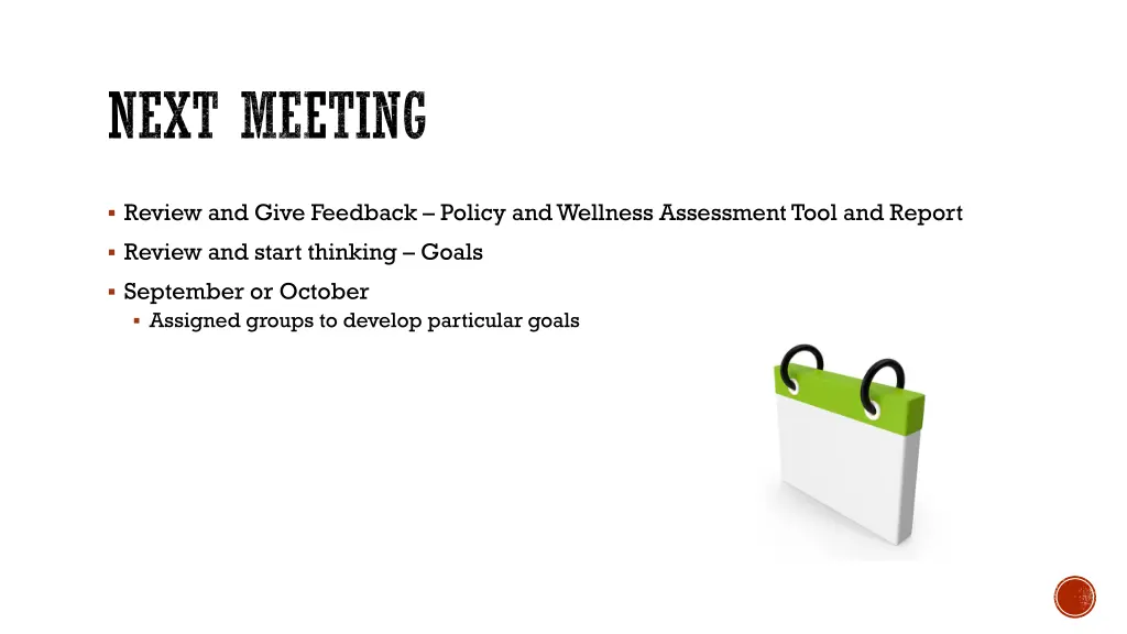 next meeting