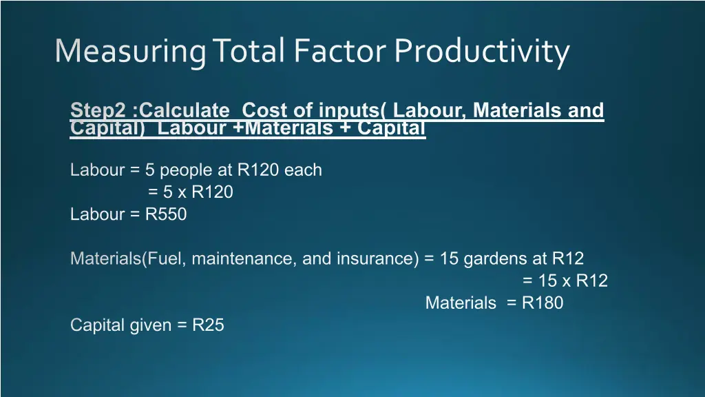 measuring total factor productivity