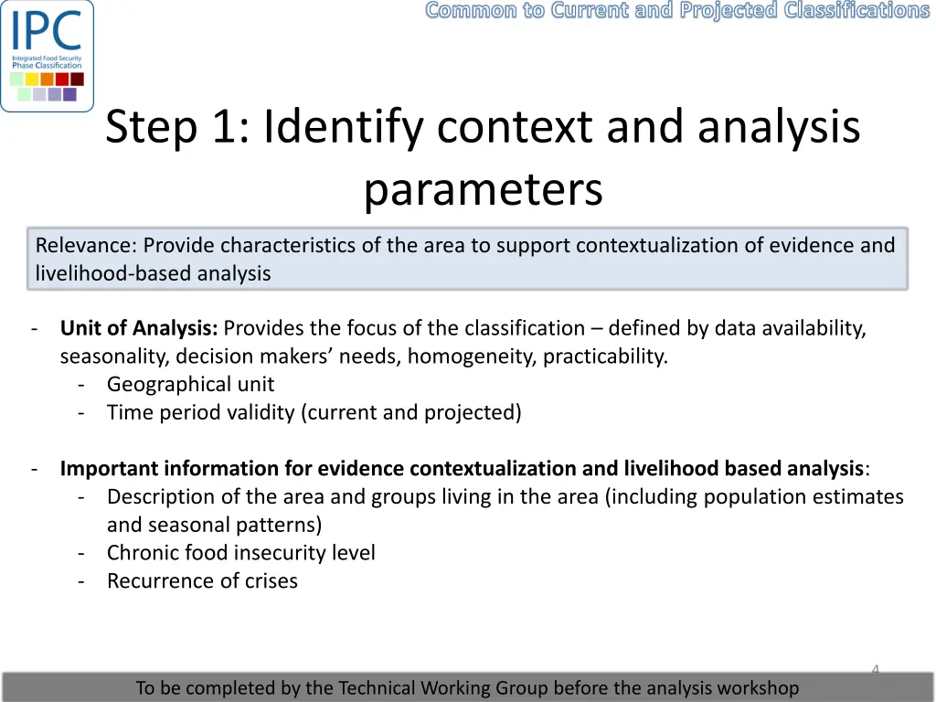 common to current and projected classifications