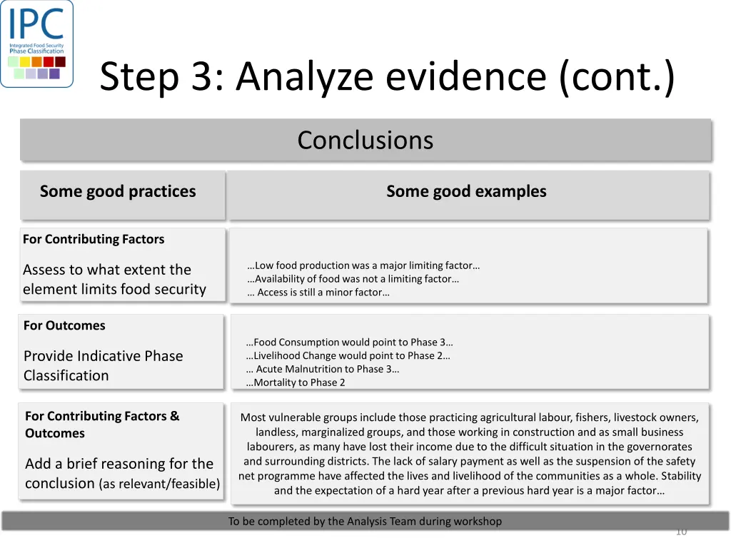 step 3 analyze evidence cont 1
