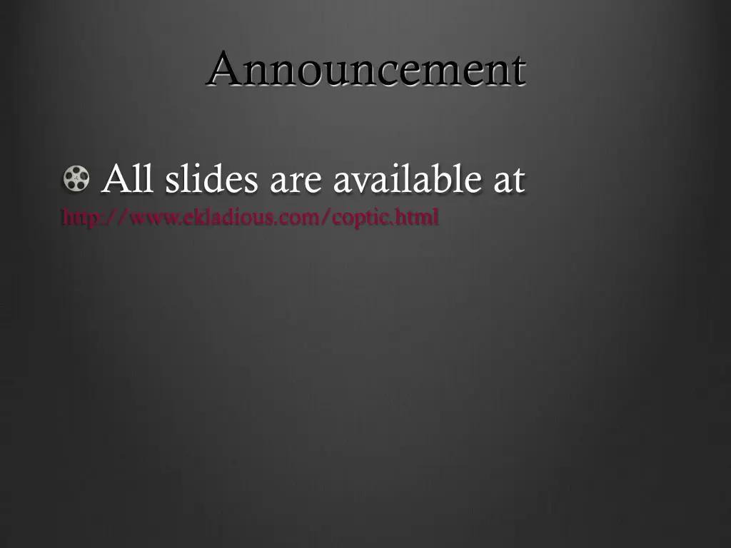 announcement