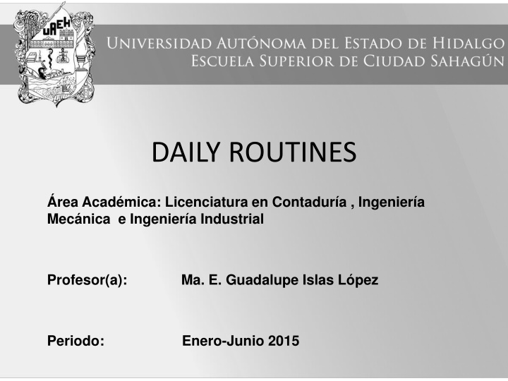 daily routines