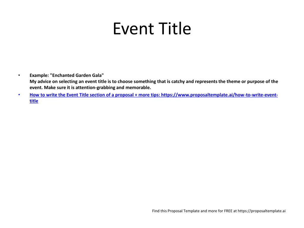 event title