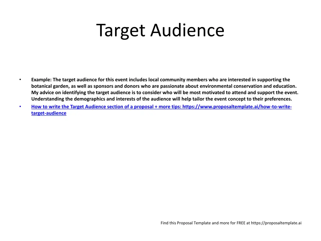 target audience