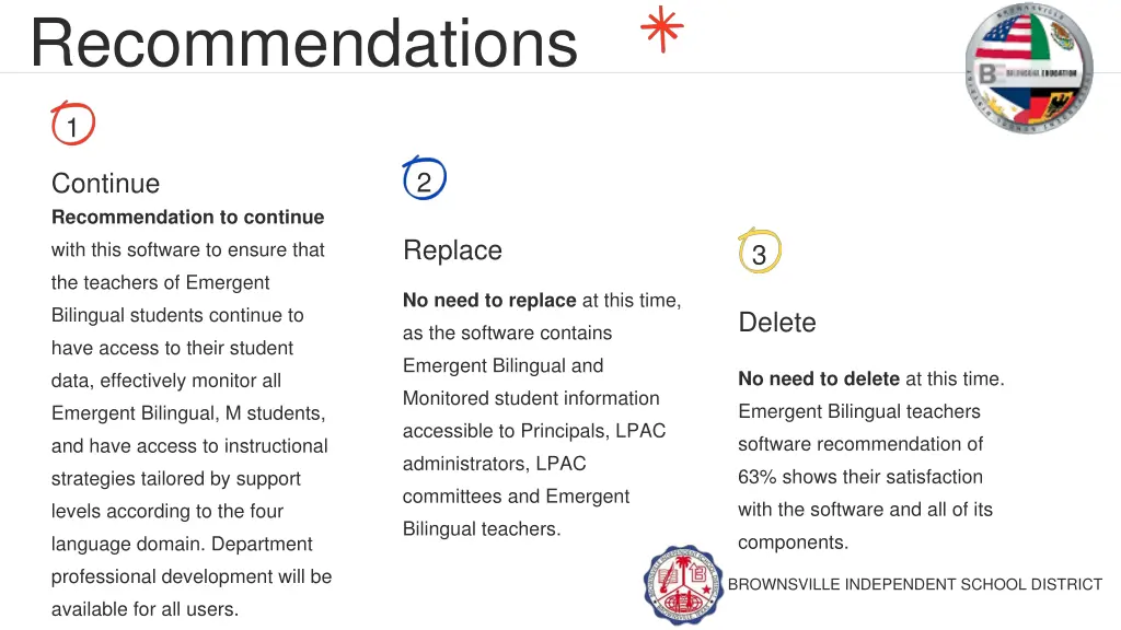 recommendations