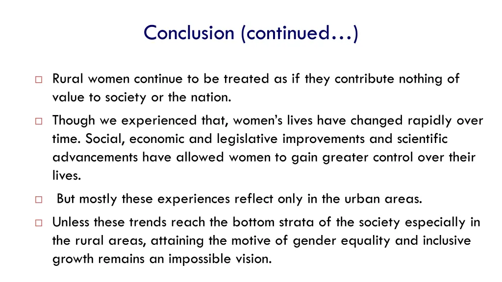 conclusion continued