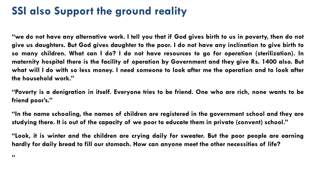 ssi also support the ground reality 1